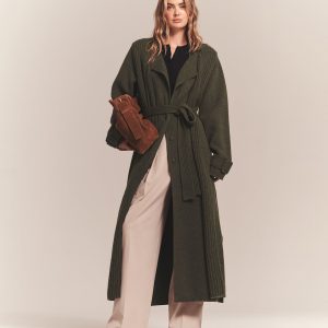 Full Length Two Piece Knit Coat