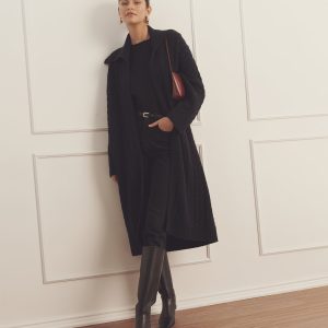 Super Luxe Cashmere Cable Sweater Coat